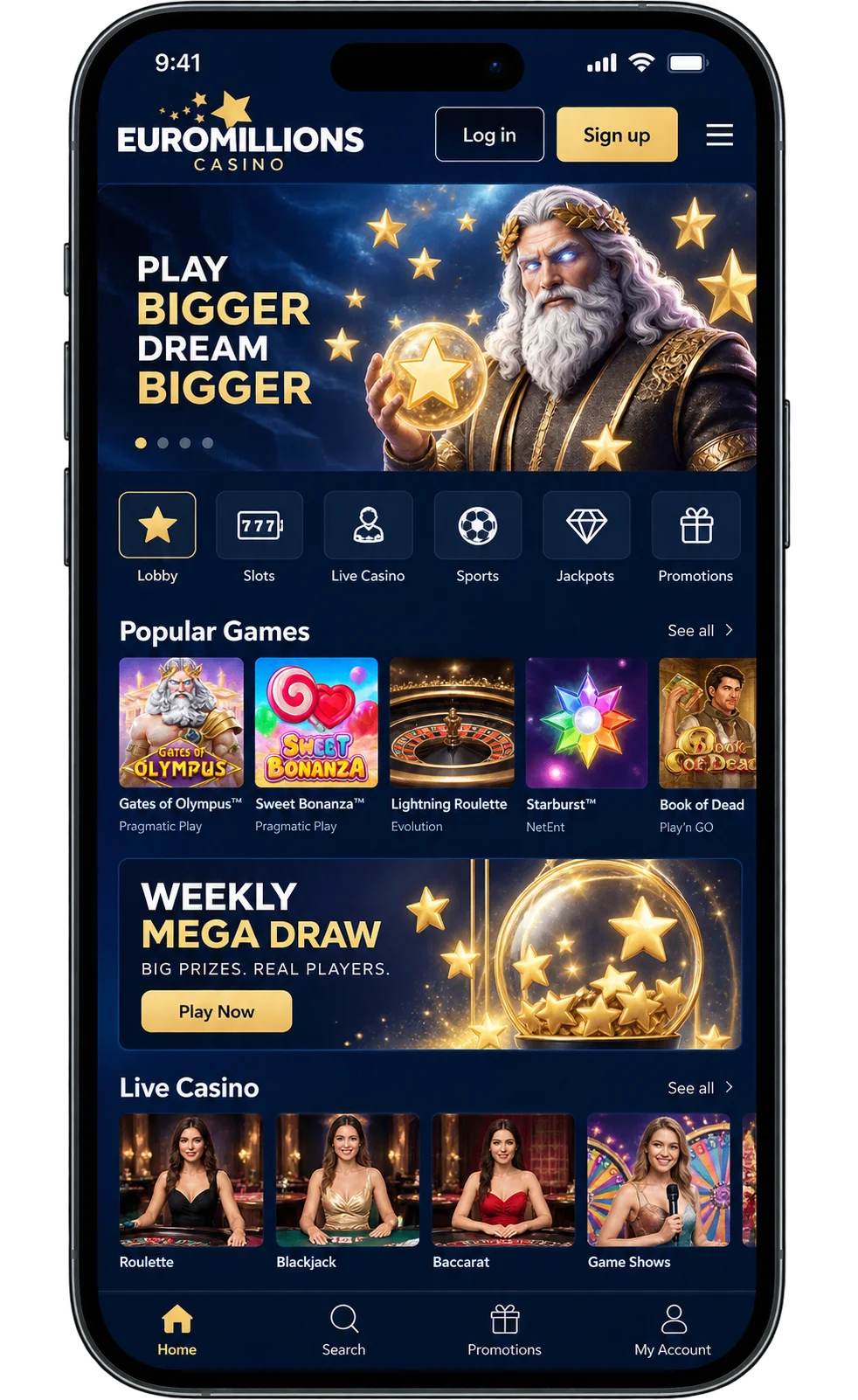 L'application EuroMillions Casino